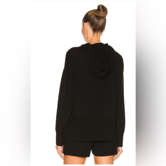 Weekend Stories Aubrianna Recycled Cashmere Hoodie in Black Size XS - Picture 2 of 8